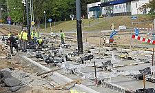 Podleśna bez wyjazdu na Marymoncką. Układają tory