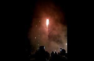 Efekty pożaru na Bródnie