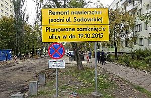 Deweloper przebudowuje ulicę Sadowskiej