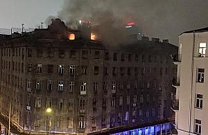 Paliła się kamienica Krongolda