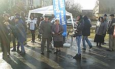 Protest przeciwko nowym blokom na Broniewskiego