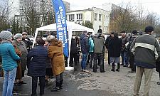 Protest przeciwko nowym blokom na Broniewskiego