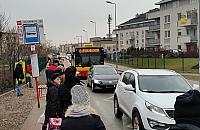 W godzinach szczytu na polach Białołęki