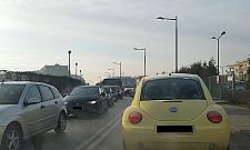 W godzinach szczytu na polach Białołęki