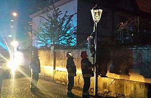 Wyciek gazu... z latarni ulicznej