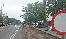 Rondo przy ratuszu w budowie