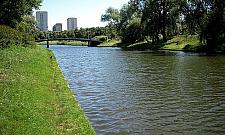 Kępa Potocka podzielona płotem