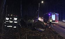 Pijany uciekał przed policją. Dachował na Mehoffera