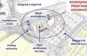 Wielki parking na rondzie przy Głębockiej