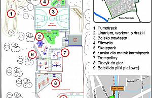 Nowy park na Białołęce. Boisko, plac zabaw, pumptrack