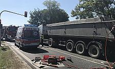 Zakleszczony kierowca, szambo na Radzymińskiej