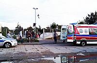 Policja i karetka w skateparku