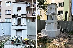 Kapliczka jak nowa. Turecki prezent dla Woli