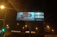 Skandaliczny plakat przy Połczyńskiej. "Walczymy z aborcją"