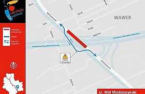 Budowa S2. Wał z tymczasową jezdnią