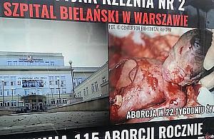 Antyaborcyjna rzeźnia pod Szpitalem Bielańskim. "Podjęto kroki prawne"