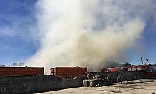 Pożar składowiska odpadów na Radiowie