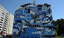 Z cerkwią i gazownią. Nowy mural przy "Solidarności"