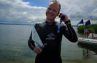 Osiem kilometrów kraulem. Sportowy wyczyn wiceburmistrza Bielan