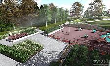 Oto nowy park przy Perzyńskiego. Strefa relaksu i kurtyna wodna