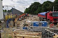 Tunel na PKP Przystanek w przebudowie