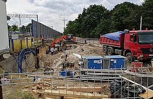 Tunel na PKP Przystanek w przebudowie
