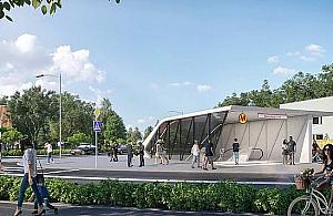 Metro między domkami. Gdzie będą wejścia?