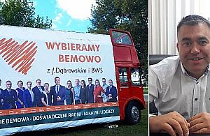 Wystartował autobus Dąbrowskiego. "Będzie o nas głośno"