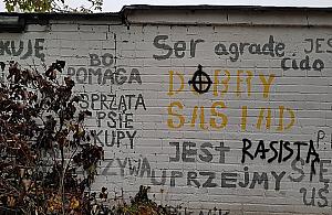 Rasistowskie napisy na Muranowie. Zbiórka na farbę