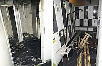 Pożar w Calypso. Policjant uratował sytuację