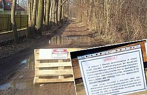 Zagrodził drogę. "Przejazd za wynagrodzeniem"