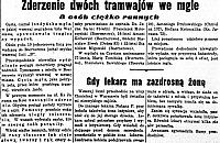 "Wagony zbryzgane krwi�". Zapomniany wypadek sprzed wojny