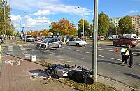 Uwaga na motocykle. Poważny wypadek na Bielanach