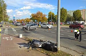 Uwaga na motocykle. Poważny wypadek na Bielanach