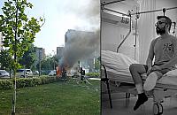 27-latek stracił nogę w wybuchu na Bemowie. "Proszę o pomoc"
