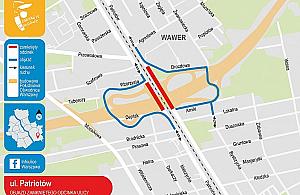 Zmiany na Patriotów. Pojedziemy tymczasową jezdnią