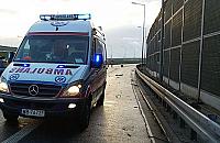 Zderzenie trzech ci�ar�wek. S8 zablokowana