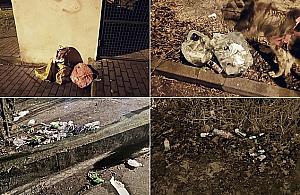 Stare Bielany zaśmiecone, zastawione autami. "To lokalsi, nie przyjezdni"