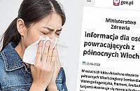 Epidemia koronawirusa. "Kto spędził ferie we Włoszech"?