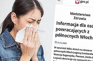 Epidemia koronawirusa. "Kto spędził ferie we Włoszech"?