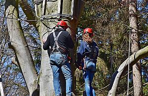Tyrolki między drzewami. "Nowa wizytówka" Białołęki?