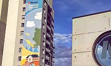 Ogromny mural na Targówku. "Patrzymy w przyszłość"