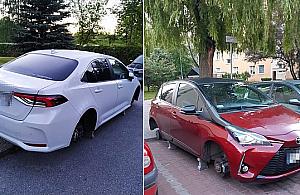 Plaga kradzieży kół na Bielanach. "Straty ponad 100 tys. zł"