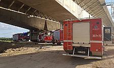 Groźny wypadek na budowie mostu