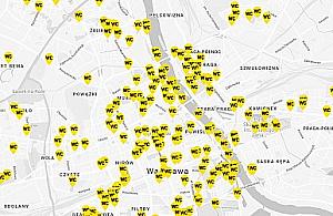 Mapa publicznych toalet w Warszawie. Nie jest tak źle?