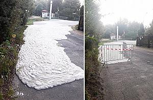 Wyciek piany na budowie metra. Co to było?
