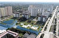 P+R Bródno - zmniejszony bazar, na dachu skatepark