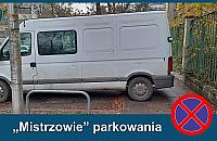 Mistrz parkowania z Czerskiej. Straż przypomina: Chodnik służy do chodzenia