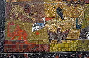 Nietypowy zabytek Wawra. Mozaika z lat sześćdziesiątych pod ochroną