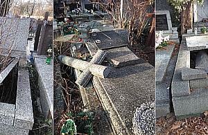 Dziesiątki zniszczonych grobów na Bródnie. Co się stało?